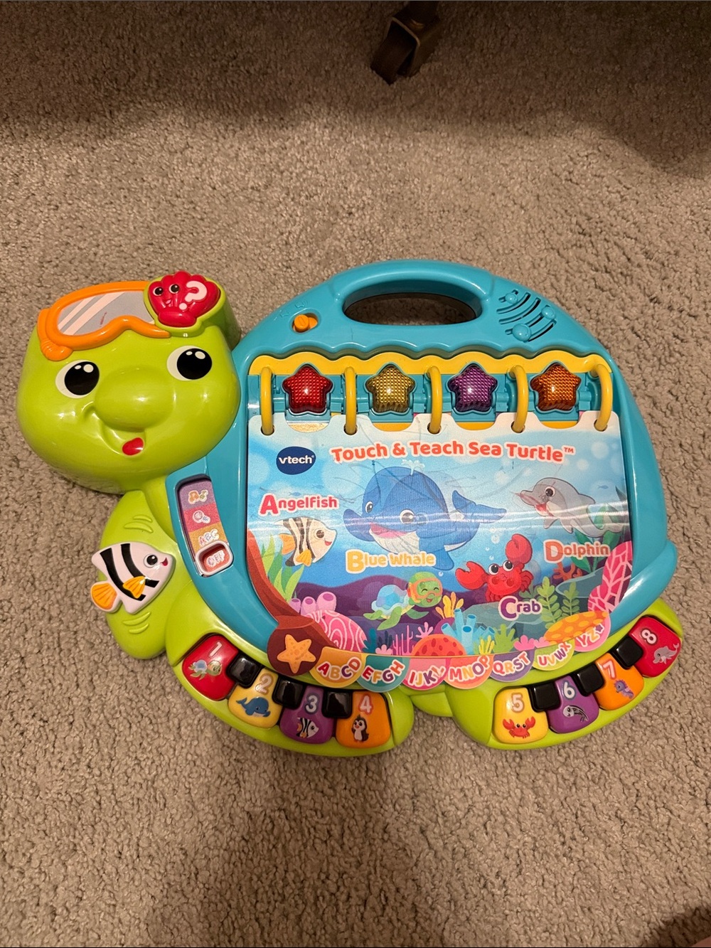VTech Touch & Teach Sea Turtle Learning Toy - Blue & Green